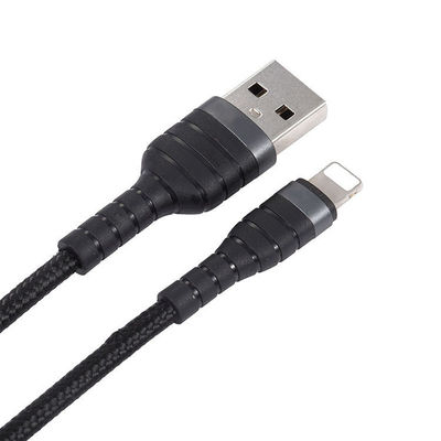 1.2M 2M Fast Charging USB Cable Aluminum Alloy PP Yarn Braid USB A Data Cable