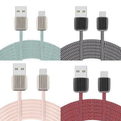 Type C USB Fast Charging Cable , 2m Nylon Braided Data Transferring Cable