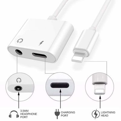 2 In1 Double Aux Audio To 3.5mm Earphone Splitter Adapter 65g