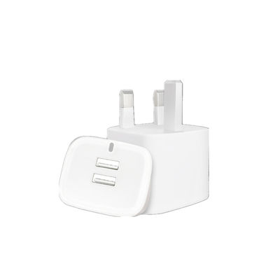 2.4a Dual Usb Wall Charger Fast Charging Travel Wall Charger 12w Uk Plug Mains Adapter