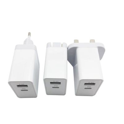 30W USB C Wall Charger Dual Port QC 3.0 5V 2.4A Universal Power Adapter