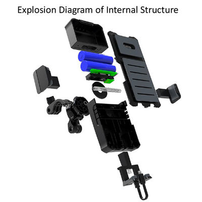 Rechargeable 5200mAH Detachable Bike Mount Phone Holder