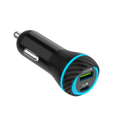 PD QC 3.0 51W USB C USB A Car Charger Adapter For Mobile Phone