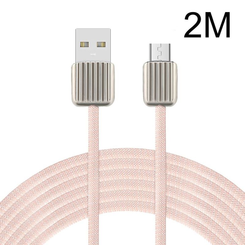 Type C USB Fast Charging Cable , 2m Nylon Braided Data Transferring Cable